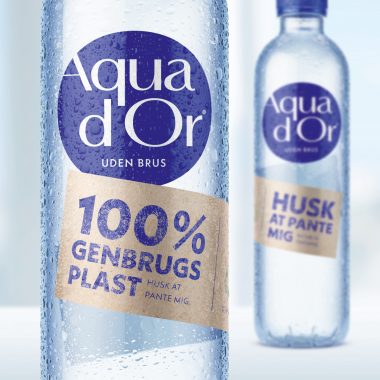Again & Again. New 100% Recycled Aqua d’Or Bottle.